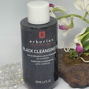 Erborian Korean Skin Therapy Black Cleansing Oil w/ Charcoal - 6.4 fl oz - New